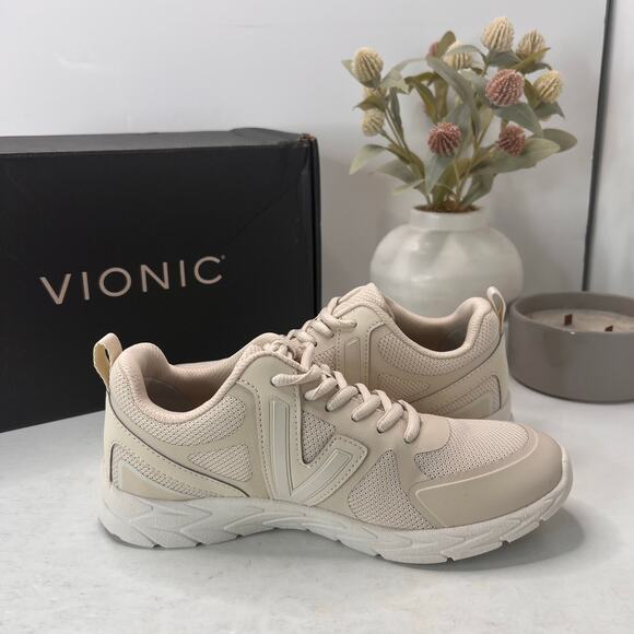 Vionic Miles II Lace Up Comfort Sneaker Cream I3509S1101 Women's US 6M NWB - Picture 6 of 10